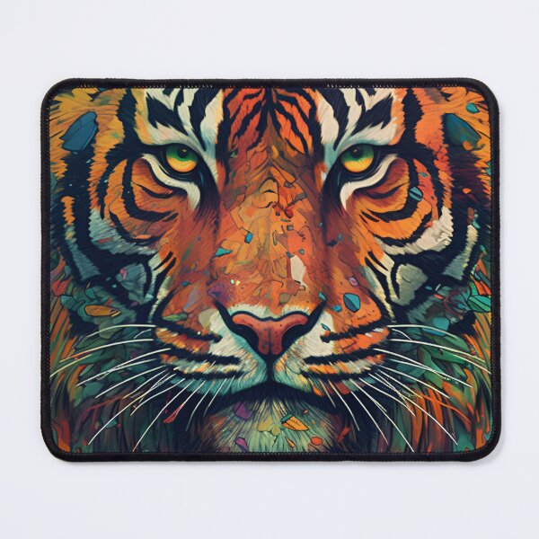 Item preview, psychedelic tiger painting designed and sold by R&B Art and design.