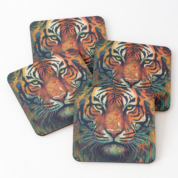 Item preview, psychedelic tiger painting designed and sold by R&B Art and design.