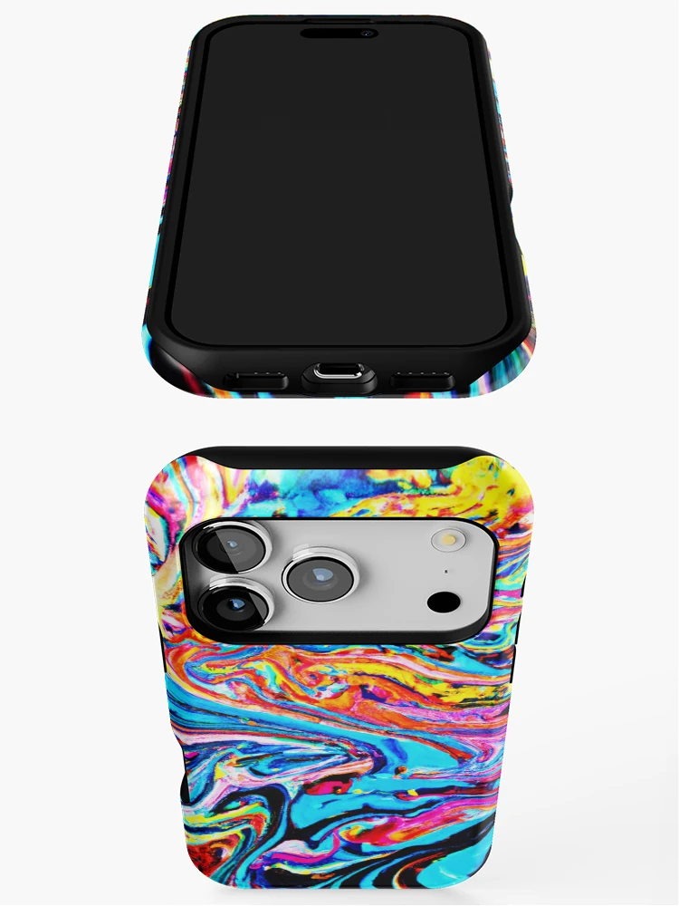 Thumbnail 3 of 4, iPhone Case, Colorful Abstract Pattern designed and sold by Health And Fitness Posts e-Store.