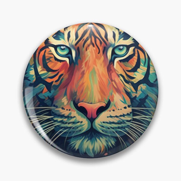 Item preview, tiger and flowers painting designed and sold by R&B Art and design.
