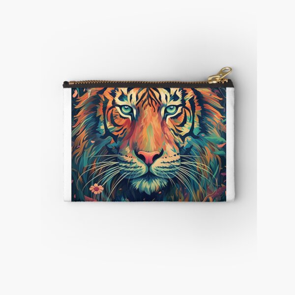Item preview, tiger and flowers painting designed and sold by R&B Art and design.
