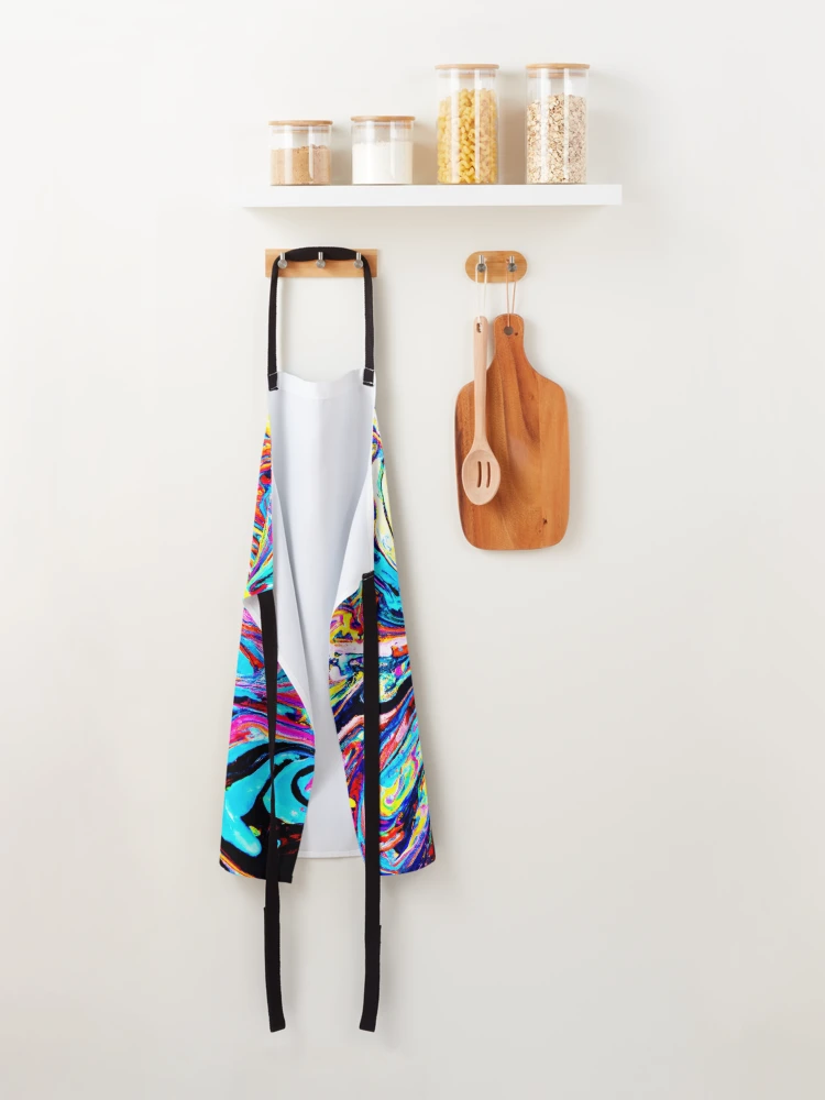 Thumbnail 2 of 6, Apron, Colorful Abstract Pattern designed and sold by Health And Fitness Posts e-Store.