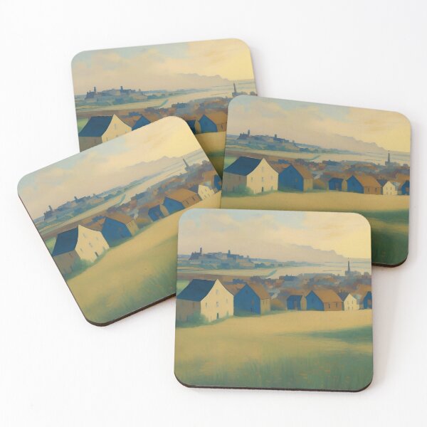 Item preview, Rural European Houses painting designed and sold by ArtsyAmp.