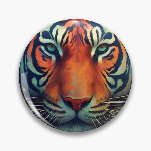 Item preview, wild colorful tiger painting designed and sold by R&B Art and design.