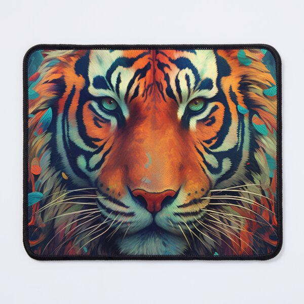 Item preview, wild colorful tiger painting designed and sold by R&B Art and design.