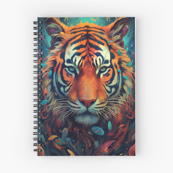 Item preview, wild colorful tiger painting designed and sold by R&B Art and design.