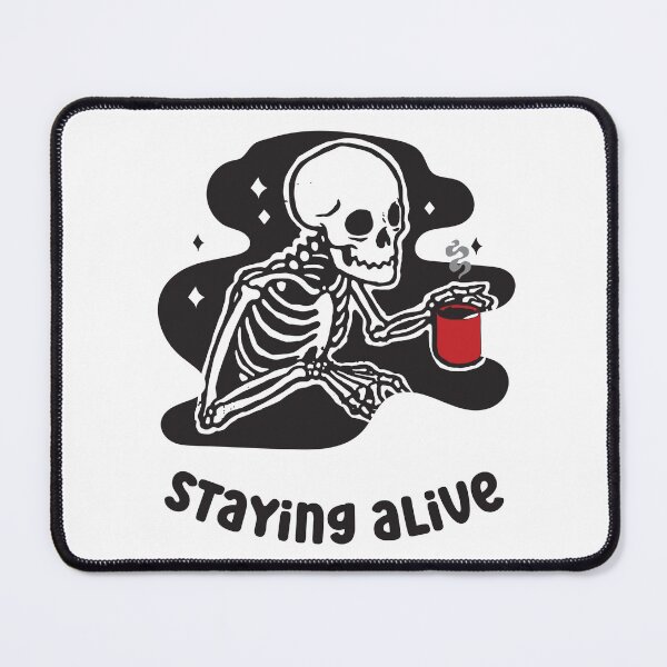 Item preview, Skeleton drinking coffee designed and sold by SushiAnn.