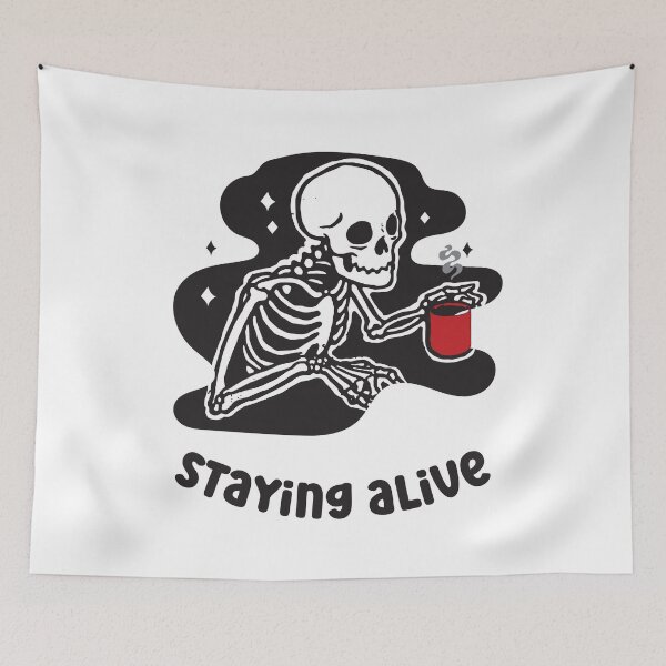 Item preview, Skeleton drinking coffee designed and sold by SushiAnn.