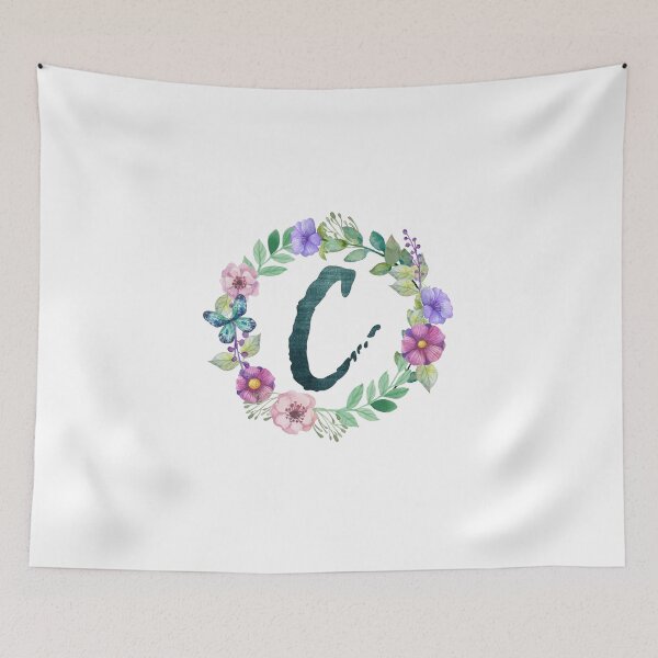 Item preview, Monogram C Floral Spring Bouquet designed and sold by simplymonogram.