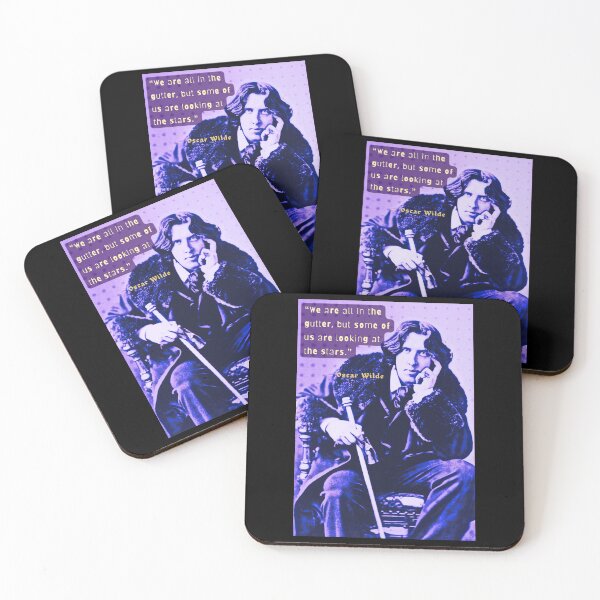 Item preview, Copy of Oscar Wilde portrait and quote: We are all in the gutter, but some of us are looking at the stars designed and sold by artbleed.