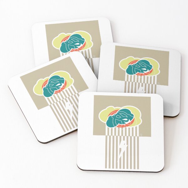 Item preview, Abstract POP art inspired, "rain cloud" w bolt designed and sold by ArtDoor54.