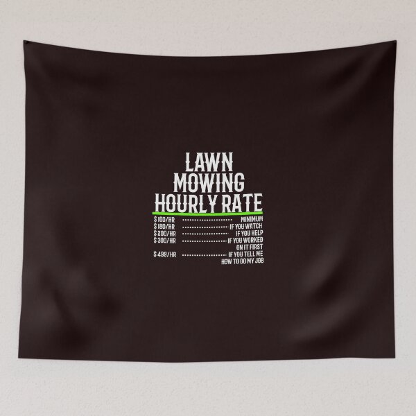 Item preview, Lawn Mowing Hourly Rate designed and sold by NancyZimmer.
