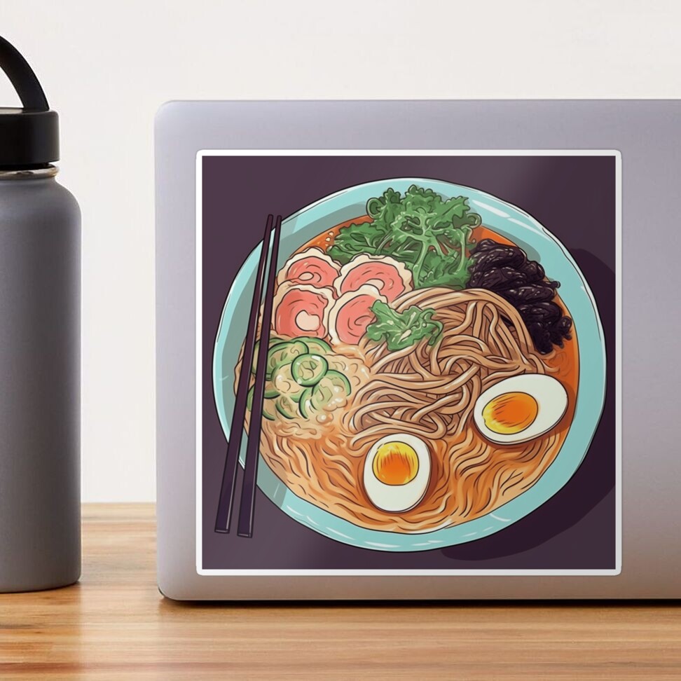 Funny Kawaii Anime Ramen Noodles Japanese Food' Insulated Stainless Steel  Water Bottle