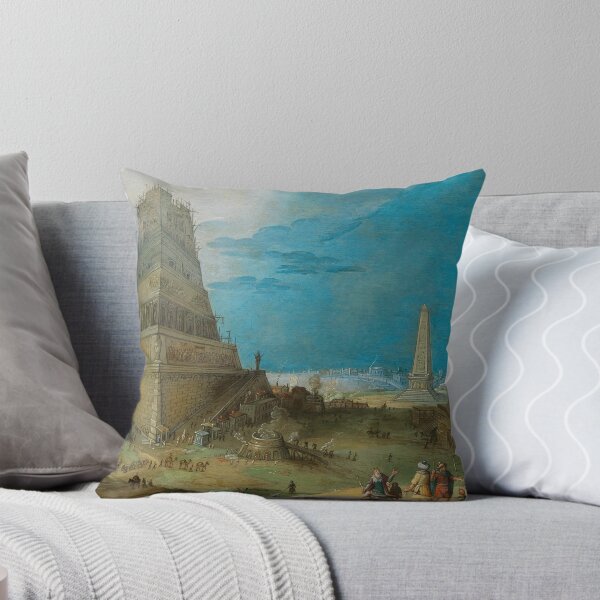 Item preview, Nimrod Supervising the Construction of the Tower of Babel | Hendrck van Cleve III | 1570 Renaissance Biblical Art designed and sold by CJET.