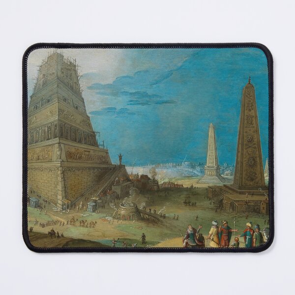 Item preview, Nimrod Supervising the Construction of the Tower of Babel | Hendrck van Cleve III | 1570 Renaissance Biblical Art designed and sold by CJET.