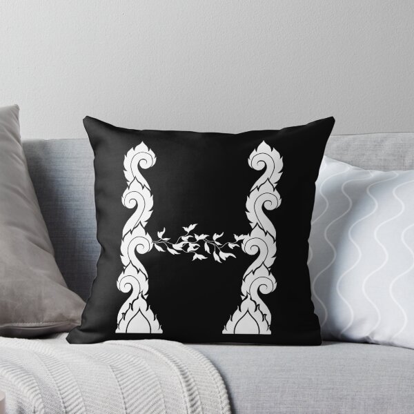 Item preview, White elegant letter H with Thai art elements. designed and sold by KanyaluckArtist.