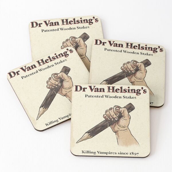 Item preview, Dr Van Helsing’s Wooden Stakes Vintage advertisement  designed and sold by Dracula Fan Art.