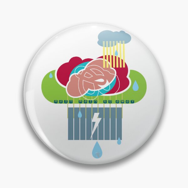 Item preview, Abstract Rain Rain go away text, "rain cloud" w bolt designed and sold by ArtDoor54.