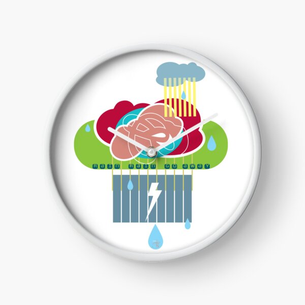 Item preview, Abstract Rain Rain go away text, "rain cloud" w bolt designed and sold by ArtDoor54.
