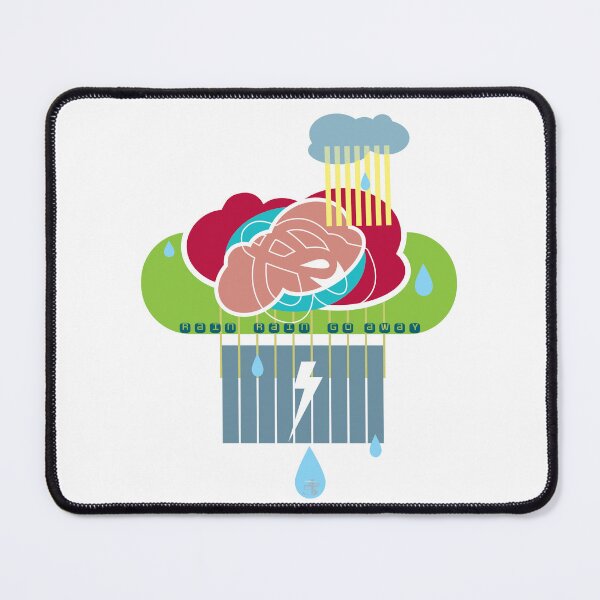 Item preview, Abstract Rain Rain go away text, "rain cloud" w bolt designed and sold by ArtDoor54.