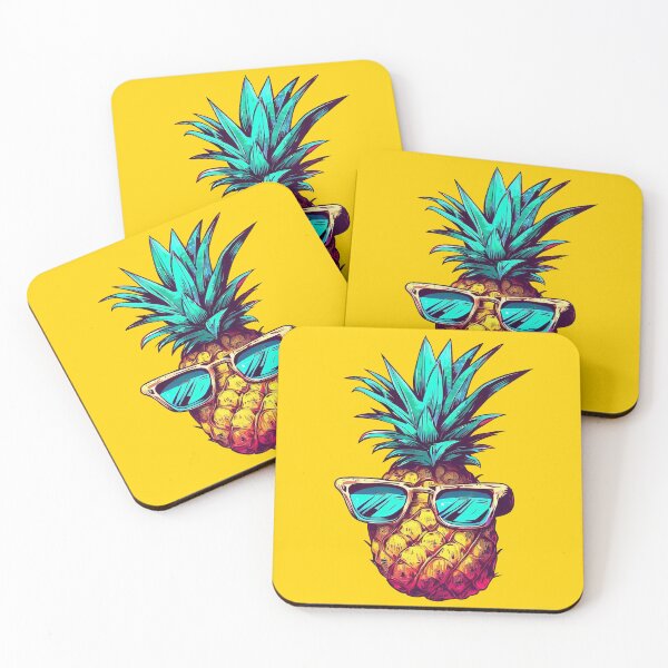 Item preview, Summer pineapple in sunglasses designed and sold by TomFrontierArt.