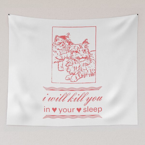 Item preview, I Will Kill You in Your Sleep - Darling Murderous Kitties - Pink designed and sold by rxletterpress.