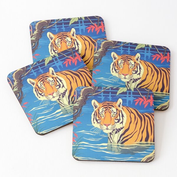 Item preview, Bathing tiger designed and sold by Deep-Dream-Darkness.