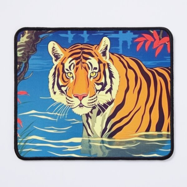 Item preview, Bathing tiger designed and sold by Deep-Dream-Darkness.