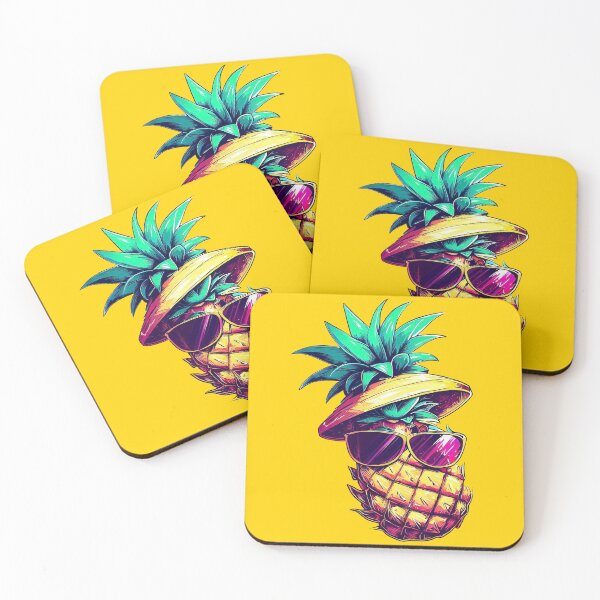Item preview, Summer pineapple in sunglasses and hat designed and sold by TomFrontierArt.