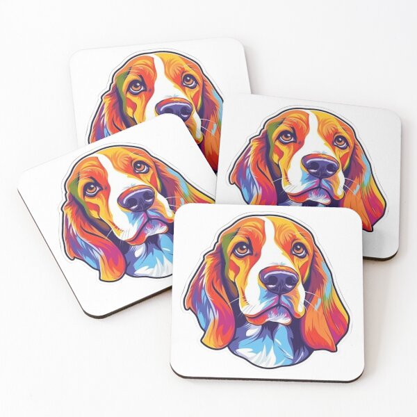 Item preview, Sad Colorful Dog: Expressing Emotion through Vibrant Hues designed and sold by joanwatson45.
