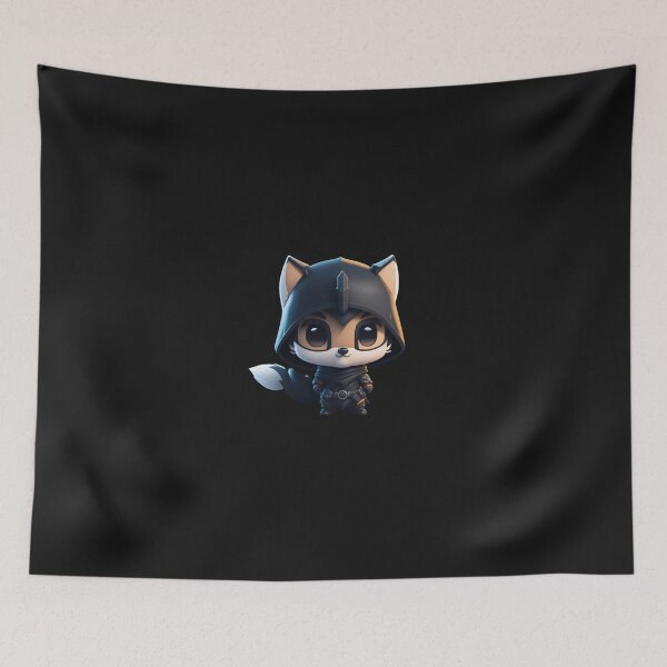 Item preview, Very Cute Ninja Wolf Digital Art designed and sold by ChibiArtline.