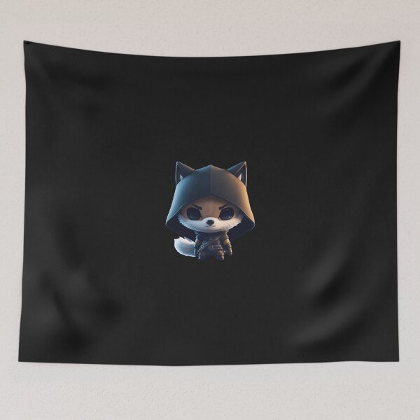 Item preview, Very Cute Ninja Wolf Digital Art designed and sold by ChibiArtline.