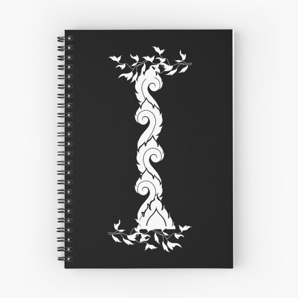 Item preview, White elegant letter I with Thai art elements. designed and sold by KanyaluckArtist.