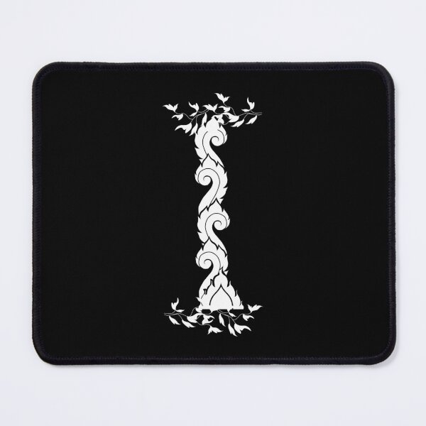 Item preview, White elegant letter I with Thai art elements. designed and sold by KanyaluckArtist.