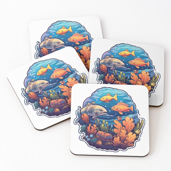Item preview, Wave Aquarium Fish Stickers: Dive into a Colorful Underwater World designed and sold by joanwatson45.