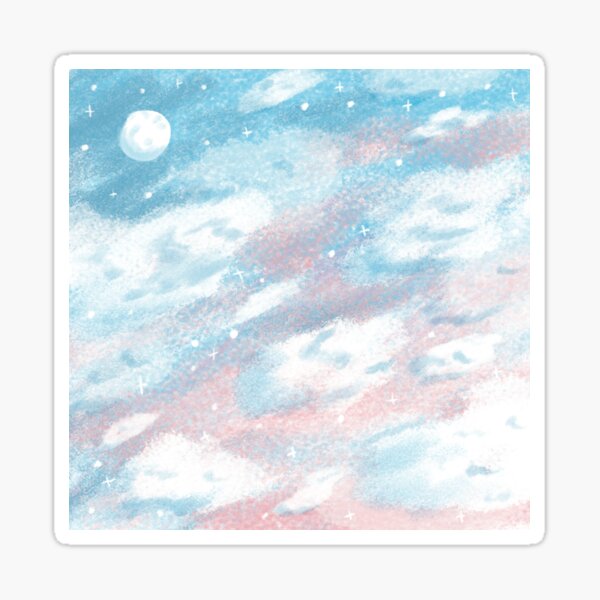 Pink and Blue Sky / Trans Pride Sticker