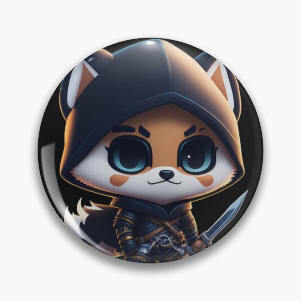 Item preview, Very Cute Ninja Wolf Digital Art designed and sold by ChibiArtline.