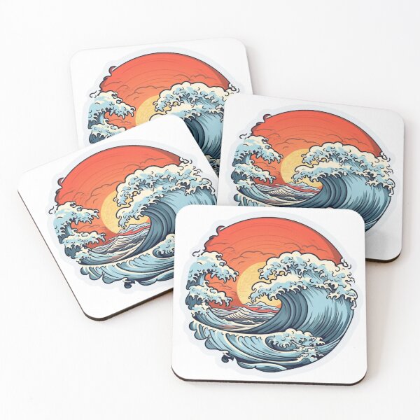 Item preview, Big Waves and Sunset: A Majestic Fusion of Power and Beauty designed and sold by joanwatson45.