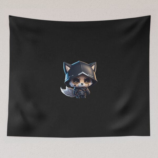 Item preview, Very Cute Ninja Wolf Digital Art designed and sold by ChibiArtline.