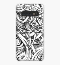 Escher Like Abstract Hand Drawn Graphite Gray Depth Case/Skin for Samsung Galaxy