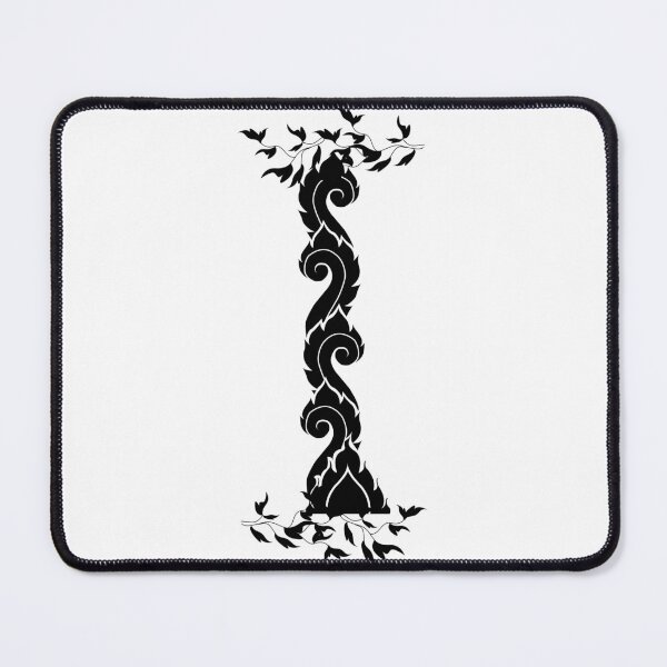 Item preview, Black elegant letter I with Thai art elements. designed and sold by KanyaluckArtist.