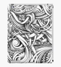 Escher Like Abstract Hand Drawn Graphite Gray Depth iPad Case/Skin
