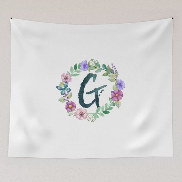 Item preview, Monogram G Floral Spring Bouquet designed and sold by simplymonogram.