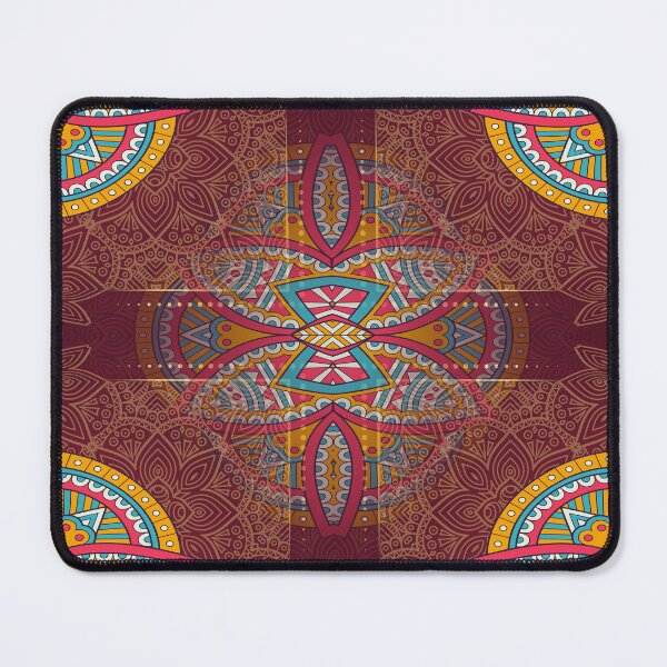 Item preview, Mandalas in mix red, blue yellor & Maroon - repeat patterns designed and sold by NadineMay.