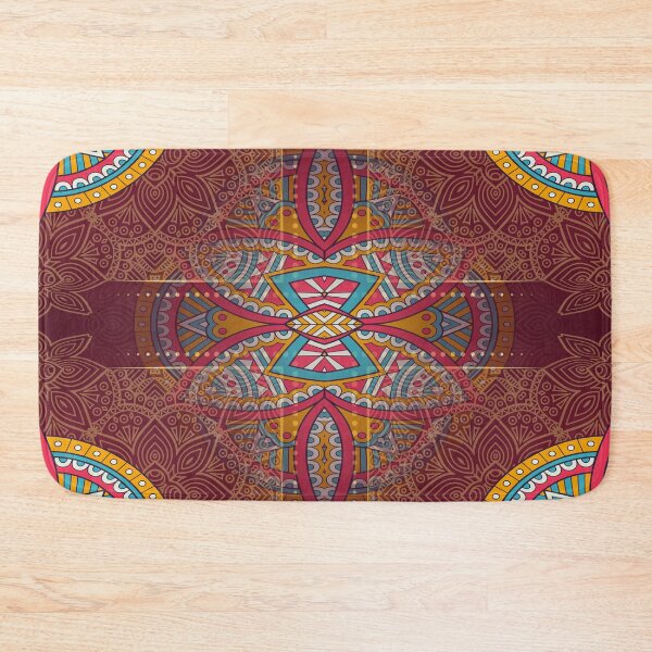 Item preview, Mandalas in mix red, blue yellor & Maroon - repeat patterns designed and sold by NadineMay.