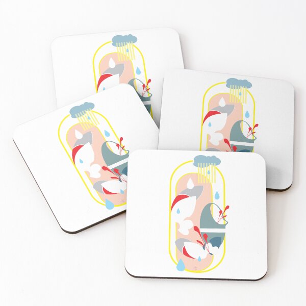 Item preview, Abstract POP inspired, floral, rain art designed and sold by ArtDoor54.