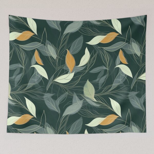 Item preview, Leafy Serenity: A Modern Minimalist Pattern Inspired by Nature in Anne Bachelier Style designed and sold by omizen.