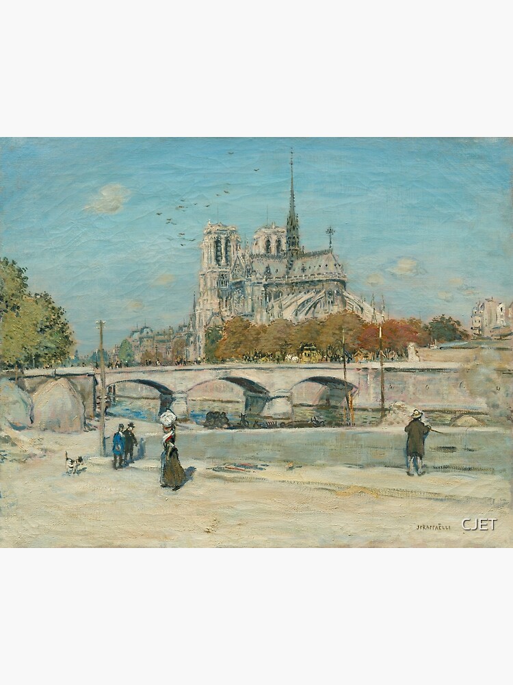 Notre Dame Seen from the Quai de la Tournelle | Jean-Francois Raffaelli |  1902 Impressionism Art | Art Print