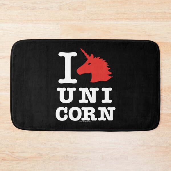 Item preview, I Love Unicorn - Black designed and sold by AreaStickers.
