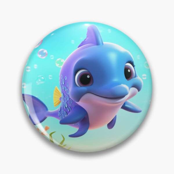 Item preview, little dolphin in the depths of the sea designed and sold by DigitalPixelize.
